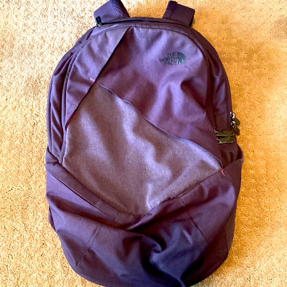 EUC purple North Face backpack